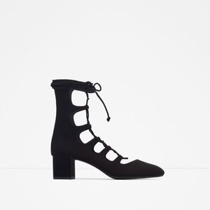 Zara lace up flat